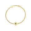 Zoe & Morgan Centred Bracelet - Gold Vermeil & Chrome Diopside-Bracelet-Walker & Hall