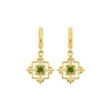 Zoe & Morgan Centred Earrings - Gold Vermeil & Chrome Diopside-Earrings-Walker & Hall