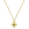 Zoe & Morgan Centred Necklace - Gold Vermeil & Chrome Diopside-Necklace-Walker & Hall