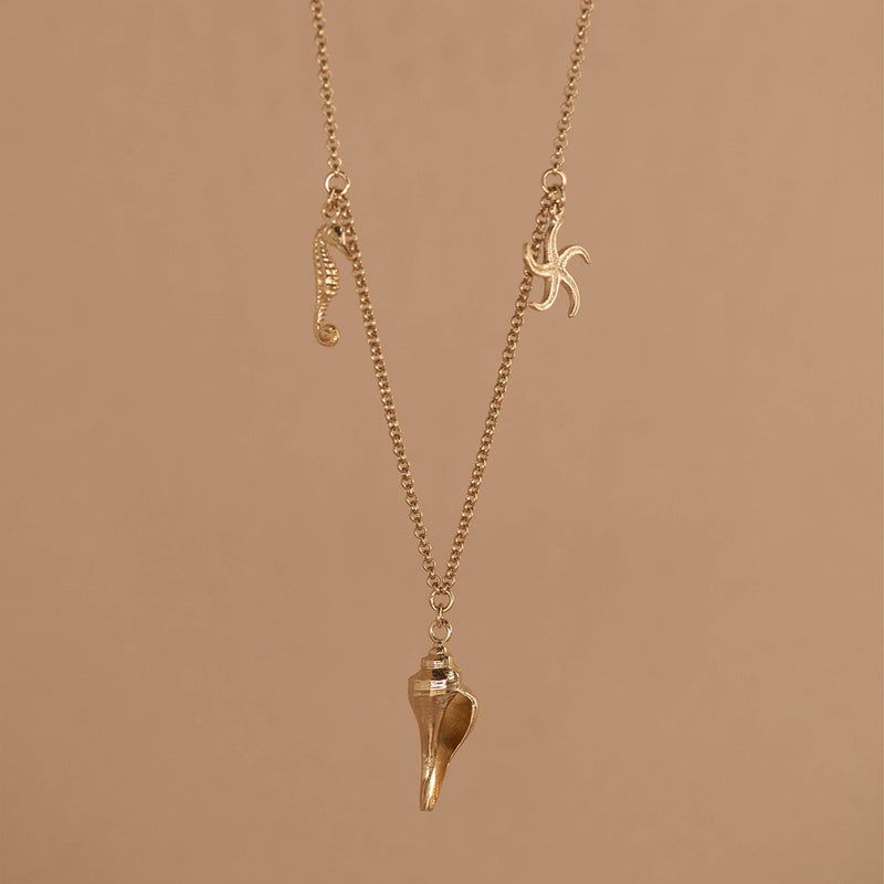Zoe & Morgan Charmed By The Sea Necklace - Gold Vermeil - Necklace - Walker & Hall
