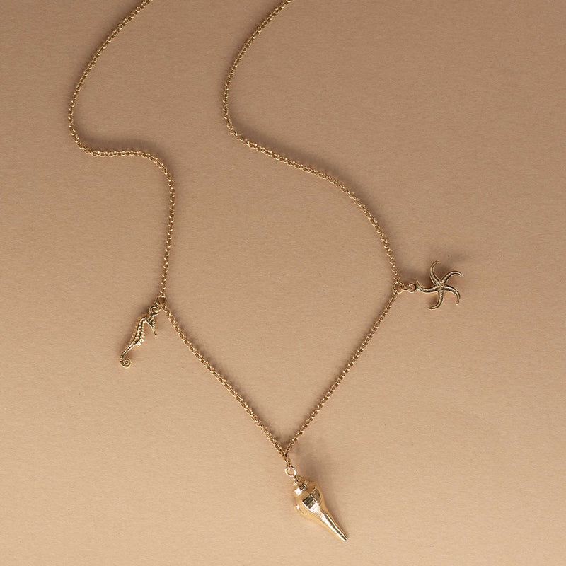 Zoe & Morgan Charmed By The Sea Necklace - Gold Vermeil - Necklace - Walker & Hall
