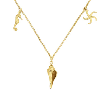 Zoe & Morgan Charmed By The Sea Necklace - Gold Vermeil - Necklace - Walker & Hall
