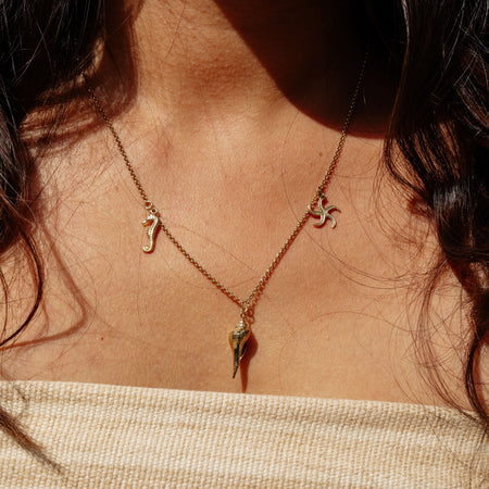 Zoe & Morgan Charmed By The Sea Necklace - Gold Vermeil - Necklace - Walker & Hall