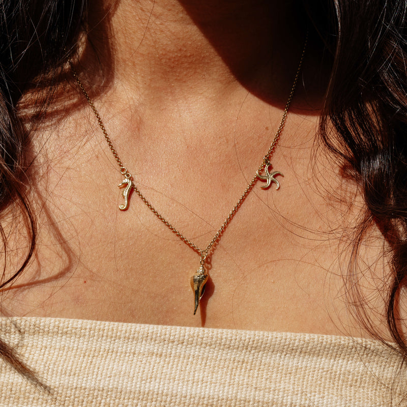 Zoe & Morgan Charmed By The Sea Necklace - Gold Vermeil - Necklace - Walker & Hall
