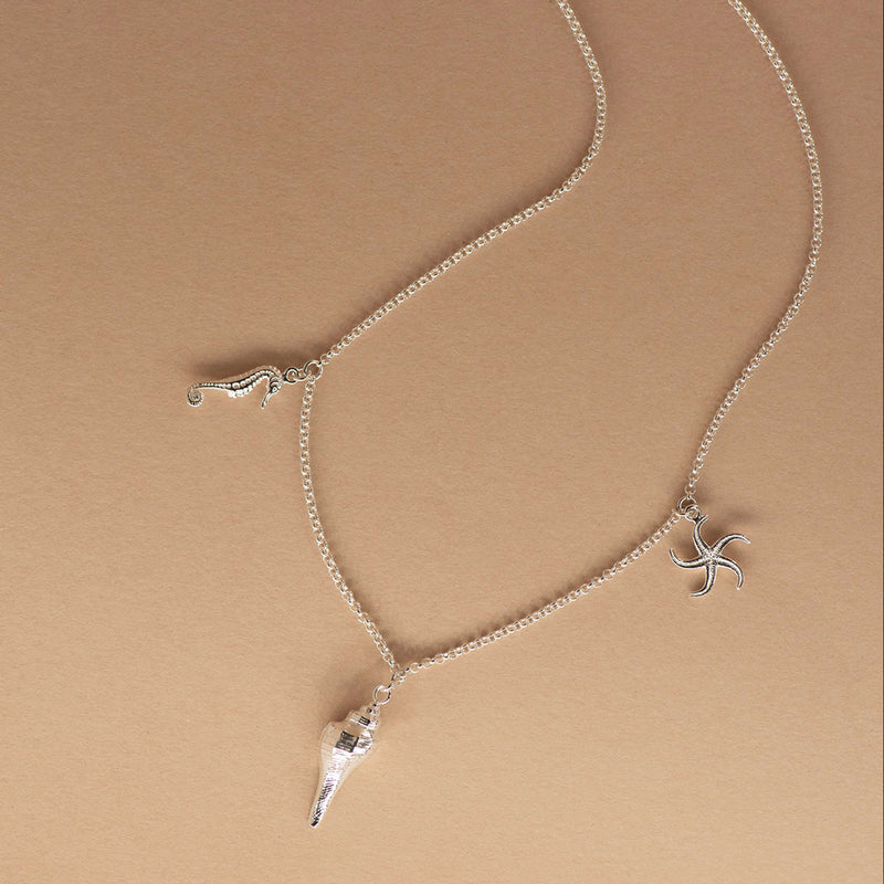 Zoe & Morgan Charmed By The Sea Necklace - Sterling Silver - Necklace - Walker & Hall