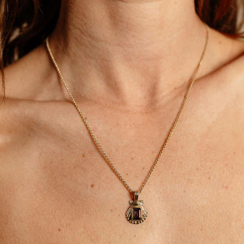 Zoe & Morgan Cordelia Necklace - Gold Vermeil & Smoky Quartz - Necklace - Walker & Hall