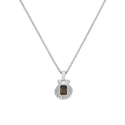 Zoe & Morgan Cordelia Necklace - Silver & Smoky Quartz - Necklace - Walker & Hall