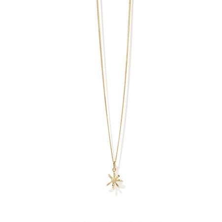Meadowlark Daisy Charm Necklace - Gold Plated-Necklace-Walker & Hall