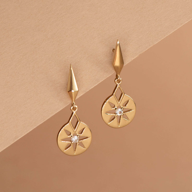 Zoe & Morgan x Walker & Hall Eclipse Earrings - Gold Vermeil - Earrings - Walker & Hall