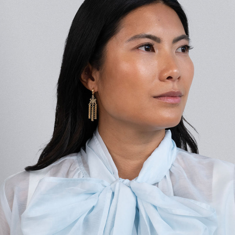 Zoe & Morgan Ether Earrings - Gold Vermeil-Earrings-Walker & Hall