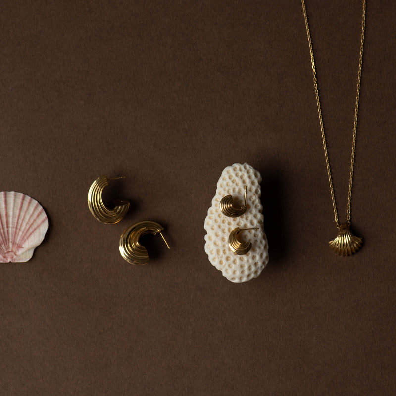 Zoe & Morgan x Walker & Hall Lucia Hoop Earrings - Gold Vermeil-Earrings-Walker & Hall