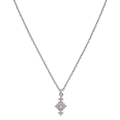 Zoe & Morgan Indie Necklace - Sterling Silver & Peach Zircon-Necklace-Walker & Hall