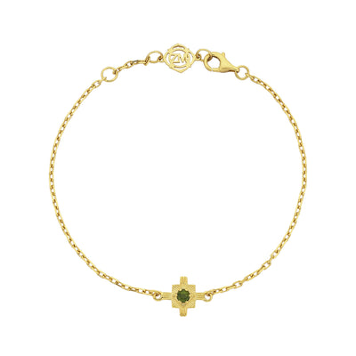 Zoe & Morgan Inka Bracelet - Gold Vermeil & Chrome Diopside-Bracelet-Walker & Hall
