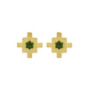 Zoe & Morgan Inka Earrings - Gold Vermeil & Chrome Diopside-Earrings-Walker & Hall
