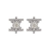 Zoe & Morgan Inti Stud Earrings - Sterling Silver & Peach Zircon-Earrings-Walker & Hall