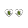 Zoe & Morgan Kind Heart Earrings - Sterling Silver & Chrome Diopside-Earrings-Walker & Hall