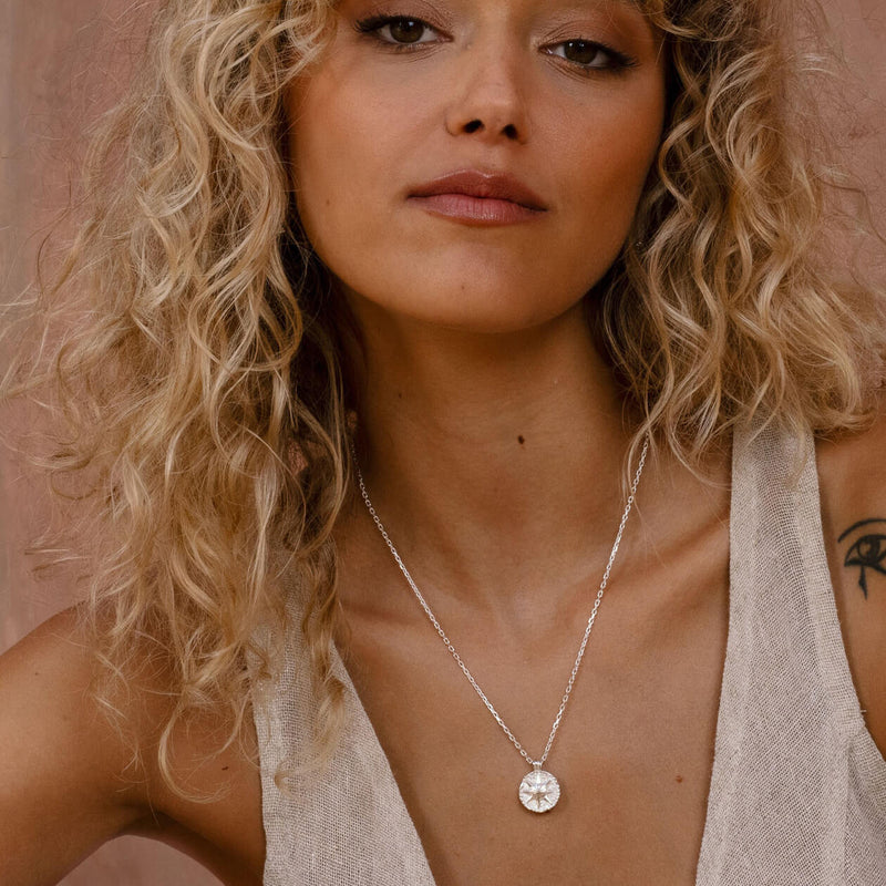 Zoe & Morgan Let the Sun Shine in Necklace - Sterling Silver-Necklace-Walker & Hall