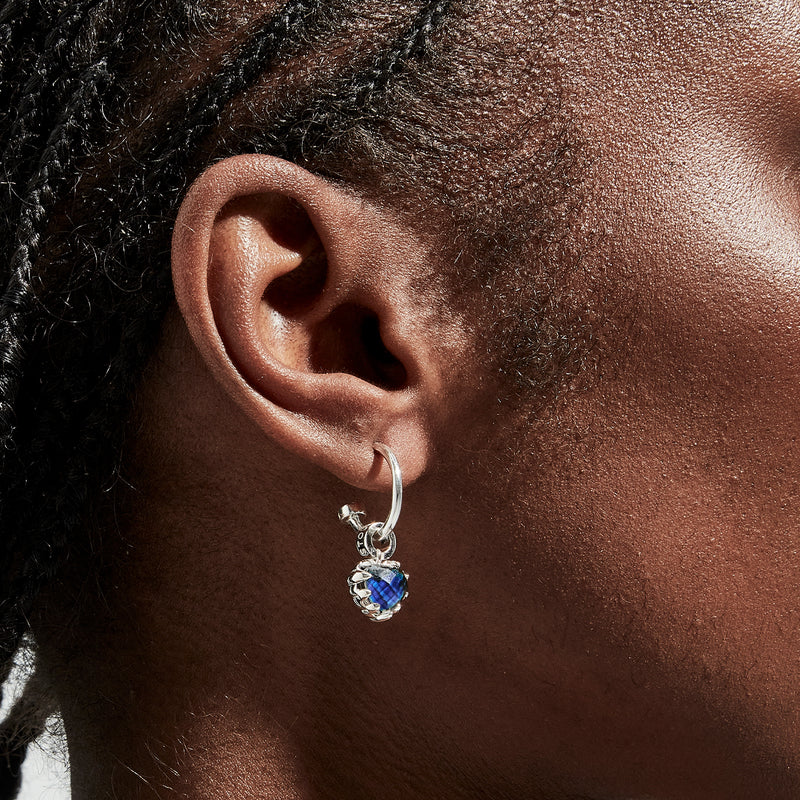 Stolen Girlfriends Club Love Anchor Earrings - Sterling Silver & Mood Crystal-Earrings-Walker & Hall