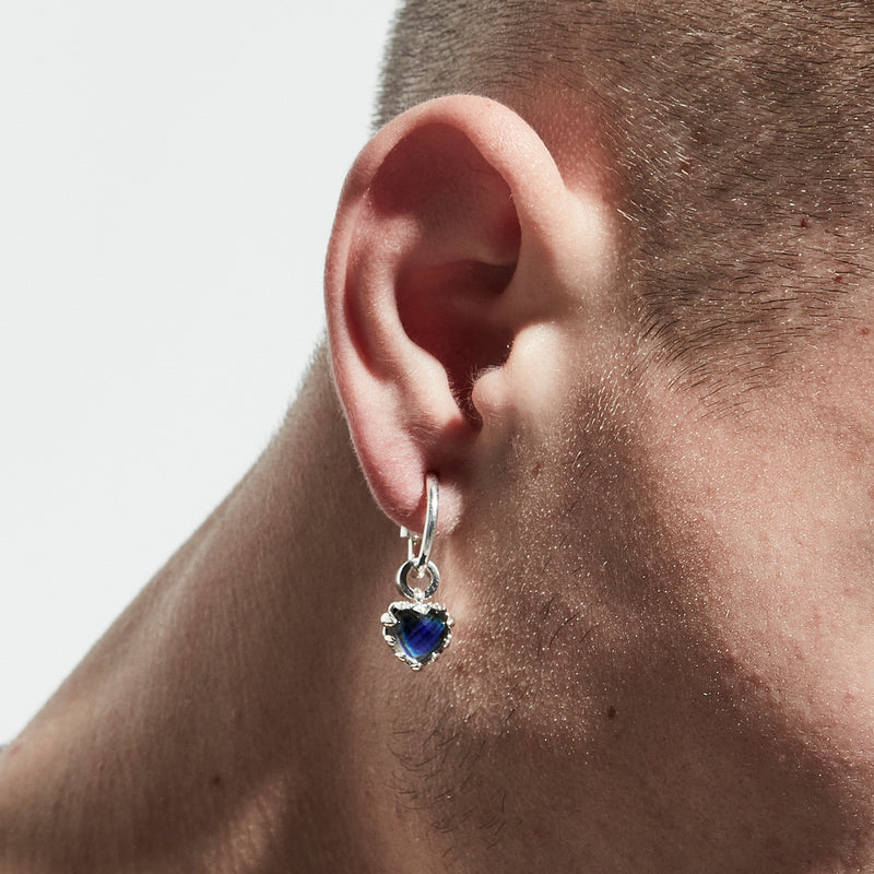 Stolen Girlfriends Club Love Anchor Earrings - Sterling Silver & Mood Crystal-Earrings-Walker & Hall