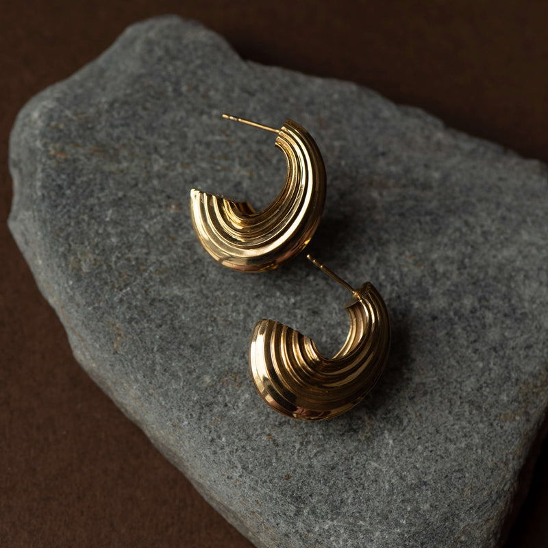 Zoe & Morgan x Walker & Hall Lucia Hoop Earrings - Gold Vermeil-Earrings-Walker & Hall