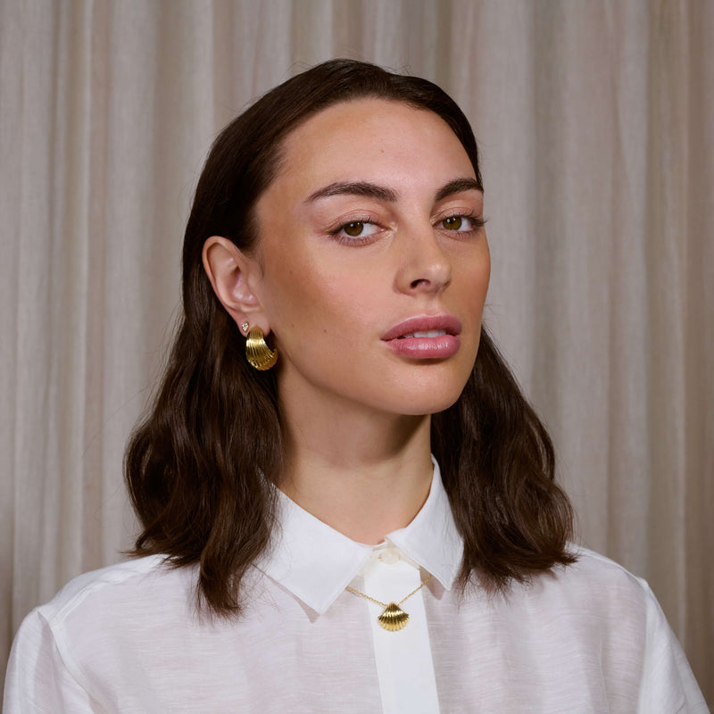 Zoe & Morgan x Walker & Hall Lucia Hoop Earrings - Gold Vermeil-Earrings-Walker & Hall