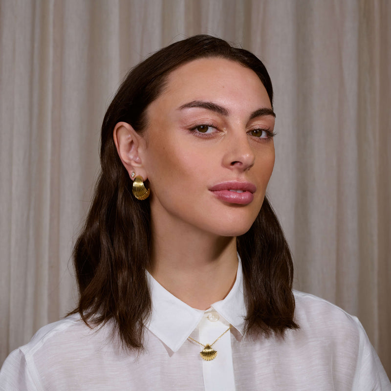 Zoe & Morgan x Walker & Hall Lucia Hoop Earrings - Gold Vermeil-Earrings-Walker & Hall