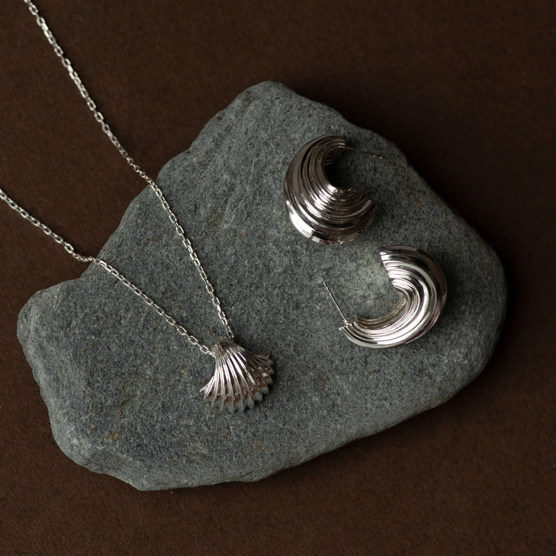 Zoe & Morgan x Walker & Hall Lucia Hoop Earrings - Sterling Silver-Earrings-Walker & Hall