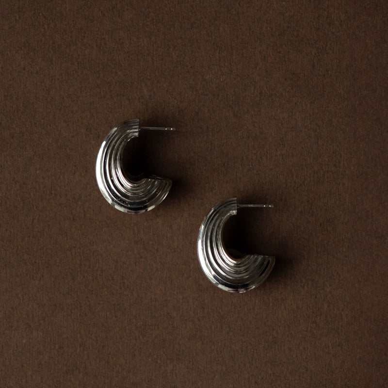 Zoe & Morgan x Walker & Hall Lucia Hoop Earrings - Sterling Silver-Earrings-Walker & Hall