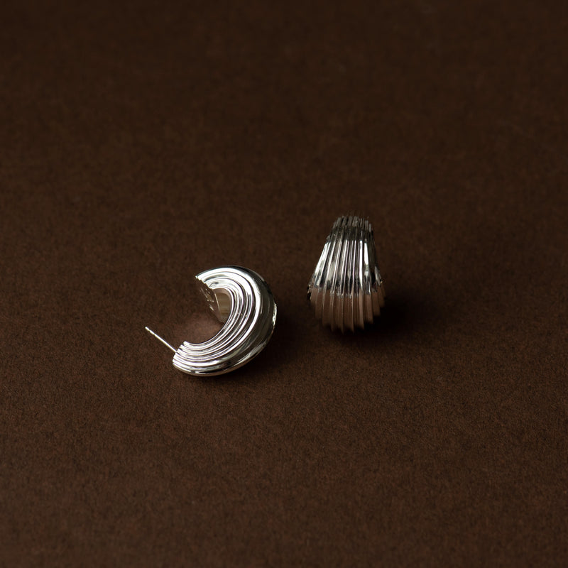 Zoe & Morgan x Walker & Hall Lucia Hoop Earrings - Sterling Silver-Earrings-Walker & Hall