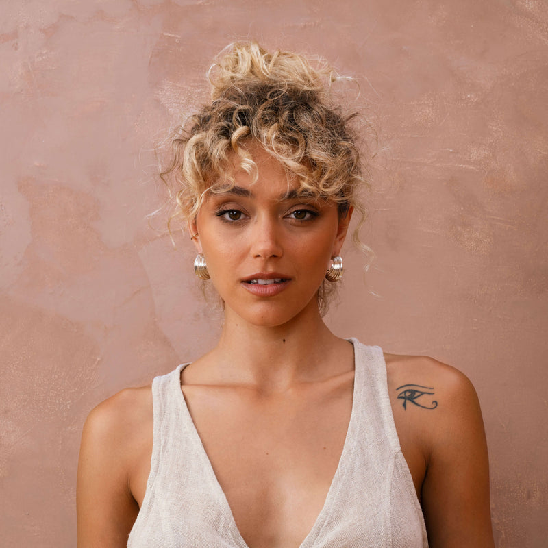 Zoe & Morgan x Walker & Hall Lucia Hoop Earrings - Sterling Silver-Earrings-Walker & Hall