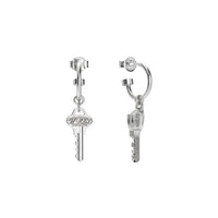 Stolen Girlfriends Club Master Key Earrings - Silver - Earrings - Walker & Hall