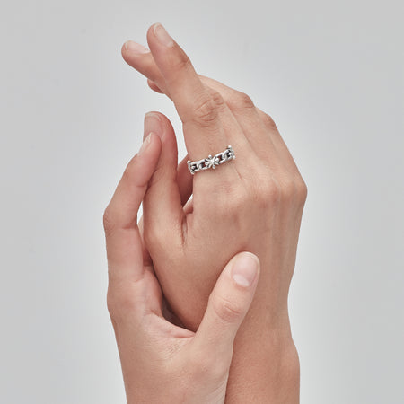 Stolen Girlfriends Club Midnight Cross Curb Ring - Silver - Ring - Walker & Hall