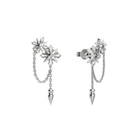 Stolen Girlfriends Club Midnight Cross Drop Earrings - Silver - Earrings - Walker & Hall