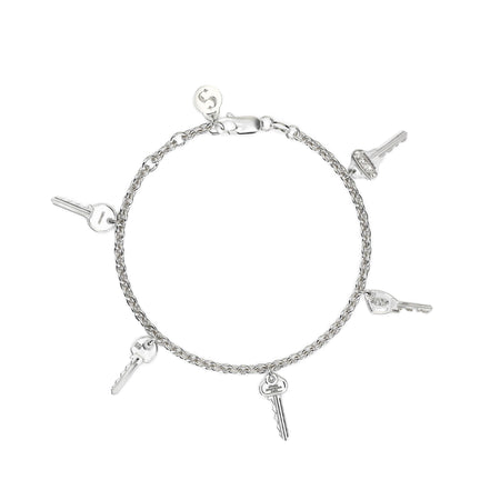 Stolen Girlfriends Club Mini Key Charm Bracelet - Silver - Bracelet - Walker & Hall