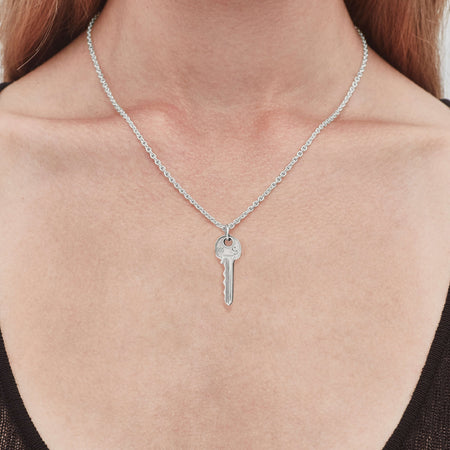 Stolen Girlfriends Club Mini Key Necklace - Silver - Necklace - Walker & Hall
