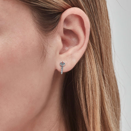 Stolen Girlfriends Club Mini Key Stud Earrings - Silver - Earrings - Walker & Hall