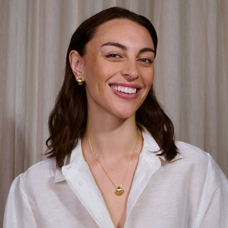 Zoe & Morgan x Walker & Hall Mini Lucia Hoop Earrings - Gold Vermeil-Earrings-Walker & Hall