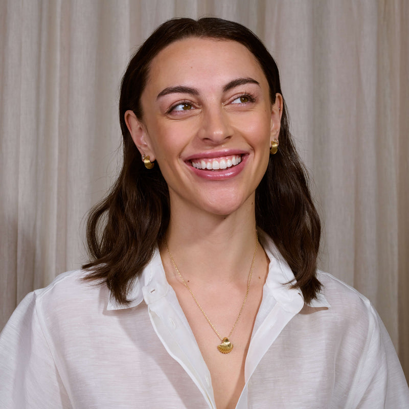 Zoe & Morgan x Walker & Hall Mini Lucia Hoop Earrings - Gold Vermeil-Earrings-Walker & Hall