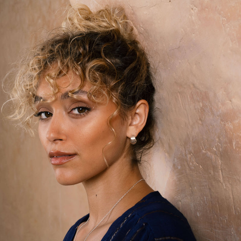 Zoe & Morgan x Walker & Hall Mini Lucia Hoop Earrings - Sterling Silver-Earrings-Walker & Hall