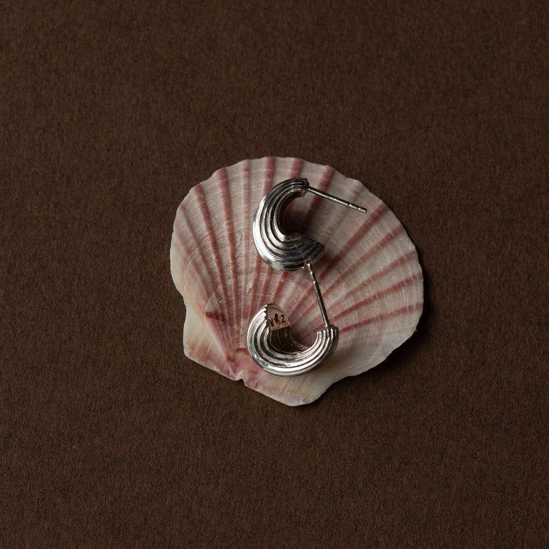 Zoe & Morgan x Walker & Hall Mini Lucia Hoop Earrings - Sterling Silver-Earrings-Walker & Hall