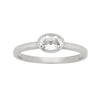 Zoe & Morgan Mon Petit Stacking Ring - Sterling Silver & Oval White Topaz - Ring - Walker & Hall