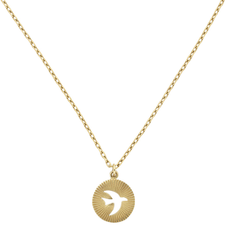 Zoe & Morgan Moonbird Necklace - Gold Vermeil-Necklace-Walker & Hall