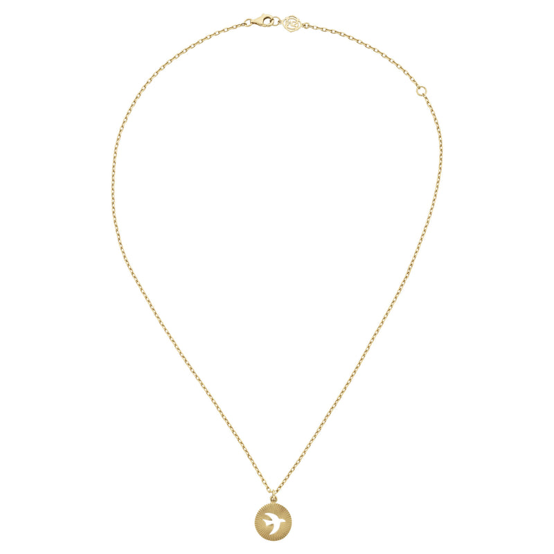 Zoe & Morgan Moonbird Necklace - Gold Vermeil-Necklace-Walker & Hall