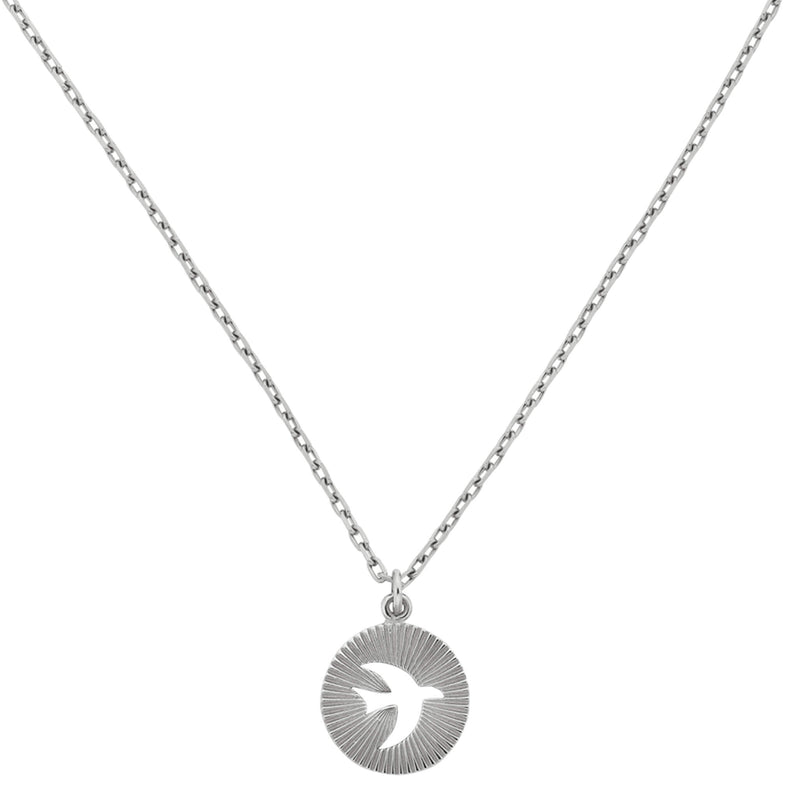 Zoe & Morgan Moonbird Necklace - Sterling Silver-Necklace-Walker & Hall