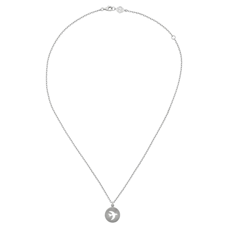 Zoe & Morgan Moonbird Necklace - Sterling Silver-Necklace-Walker & Hall