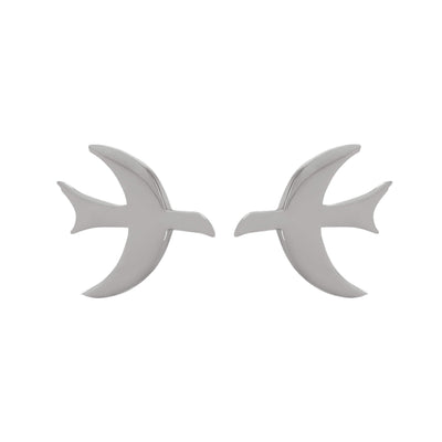 Zoe & Morgan Moonbird Stud Earrings - Sterling Silver-Earrings-Walker & Hall