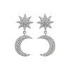 Zoe & Morgan Moonlight Earrings - Sterling Silver-Earrings-Walker & Hall