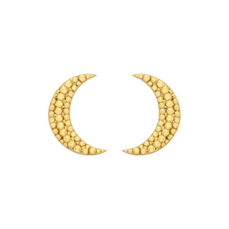 Zoe & Morgan Moonlight Stud Earrings - Gold Vermeil-Earrings-Walker & Hall