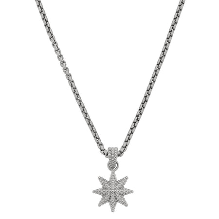 Zoe & Morgan Morning Star Necklace - Sterling Silver-Necklace-Walker & Hall