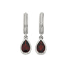Zoe & Morgan Ophelia Hoop Earrings - Sterling Silver & Garnet - Earrings - Walker & Hall
